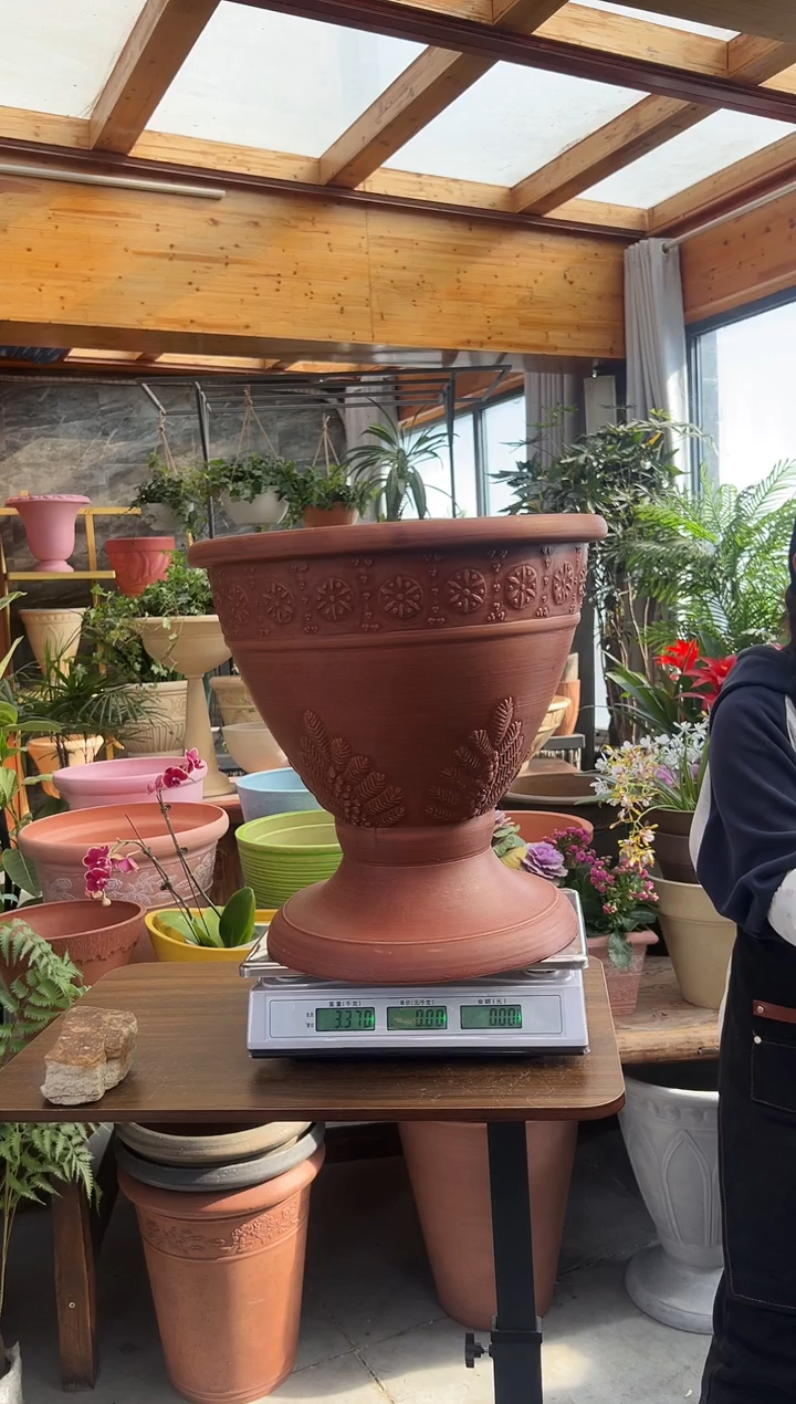 40*39.5/陶土色可拆卸手工酒杯花盆/10G40