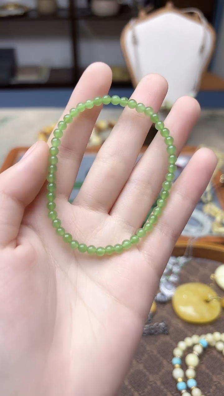 未镶嵌和田玉挂件和田玉小米珠手串ZD