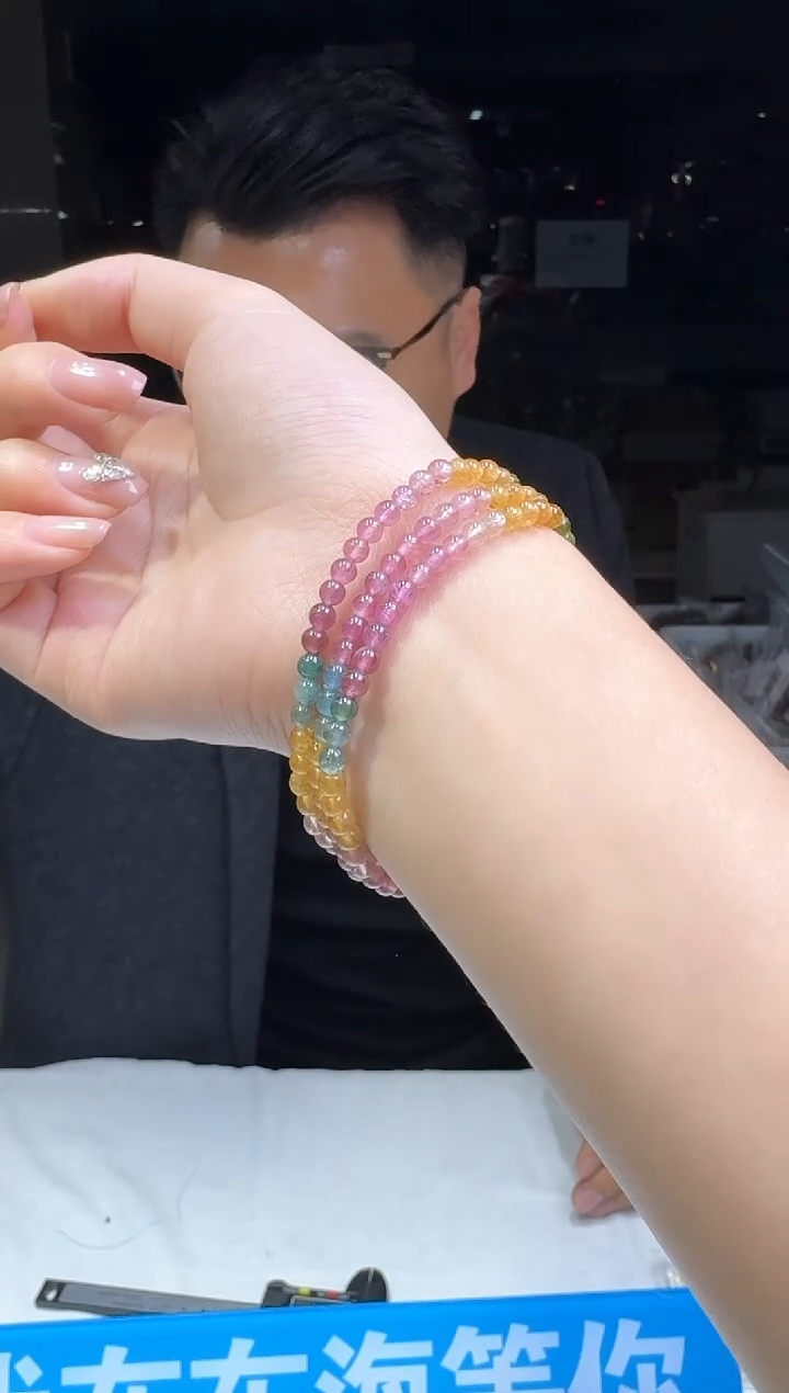 【闪购商品】碧玺手链银S925镶嵌多样性发一件 045