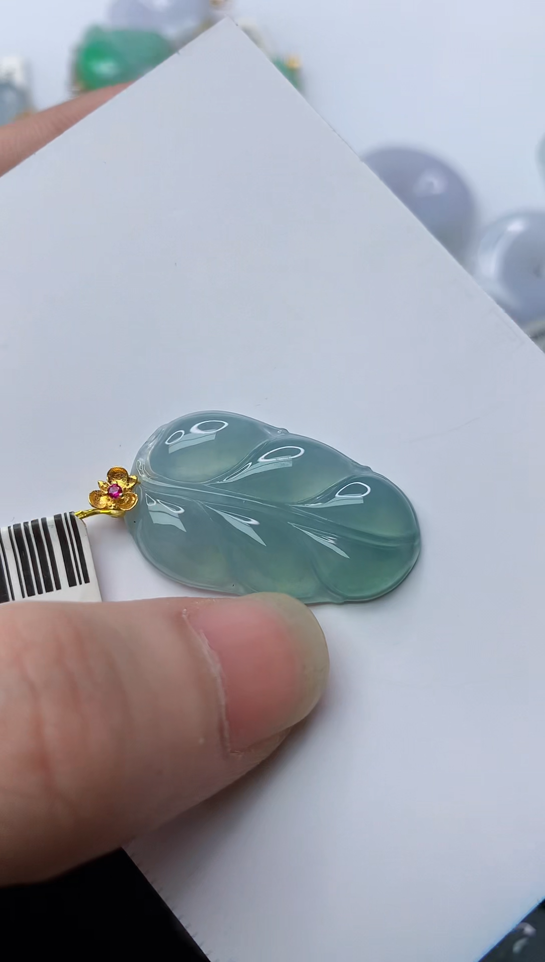 【闪购商品】翡翠颈饰18K金镶嵌95.........