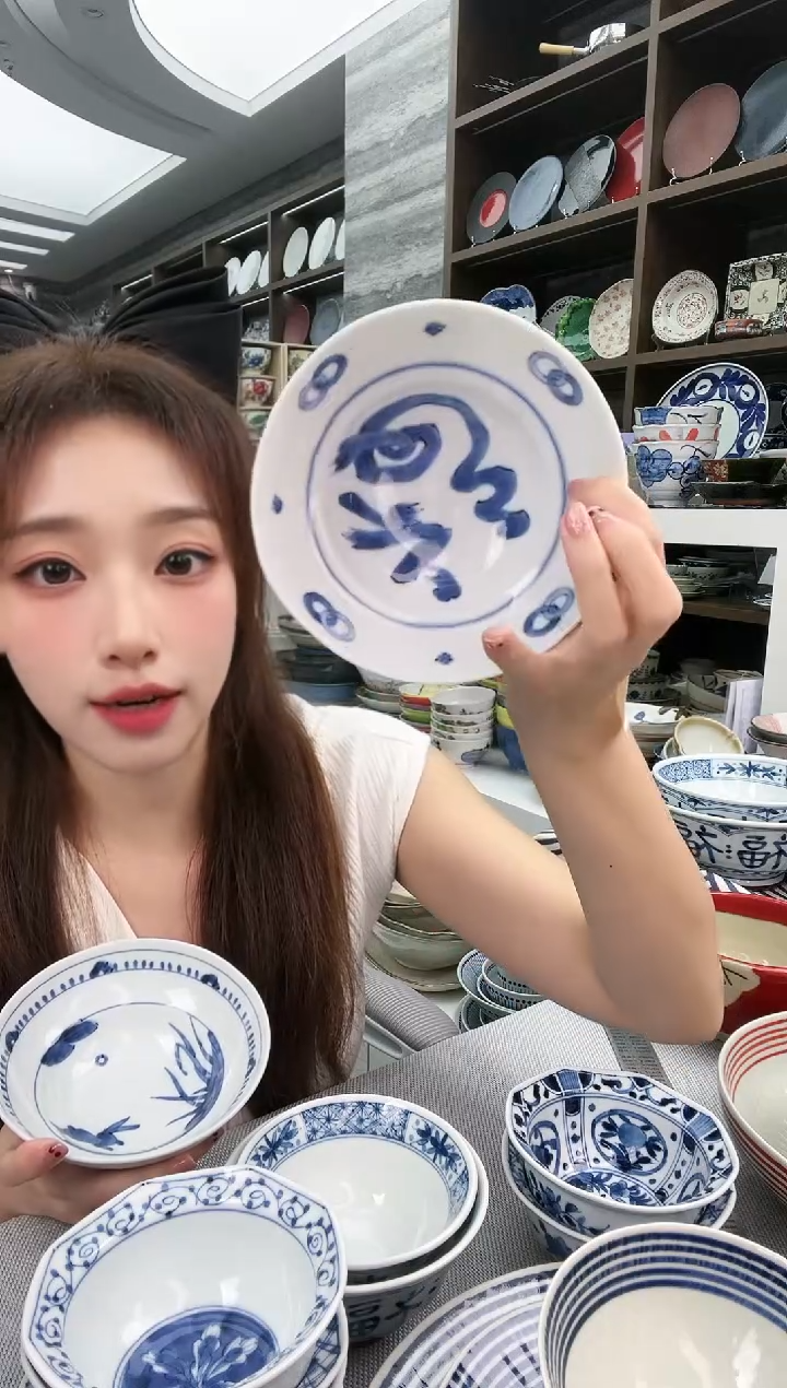 瓷蓝凛家葫芦小钵14cm