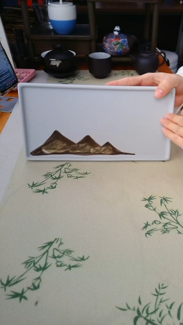 观山系列 茶盘 白-