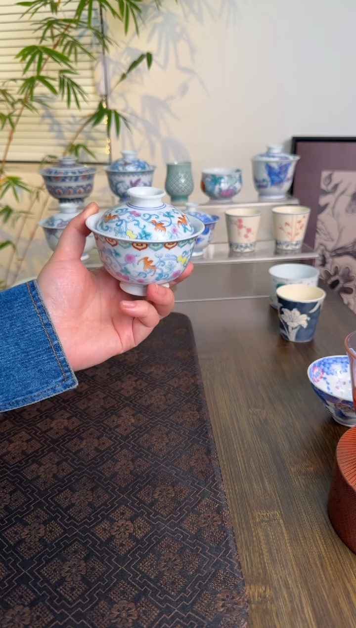 【闪购商品】景德镇斗彩手绘茶杯