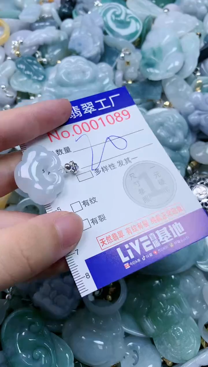 翡翠未镶嵌吊坠(不含链)1089