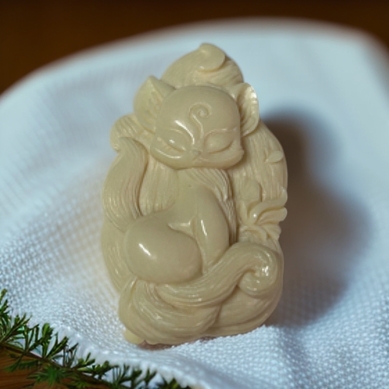 天然猛犸牙九尾狐吊牌