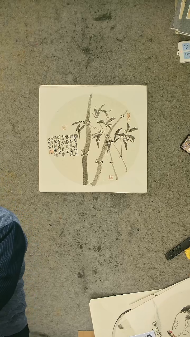 国画温德志老师 国画 禅意小品 50*50cm 卡纸