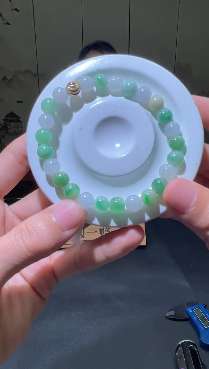 未镶嵌定制翡翠珠串 拍一发一