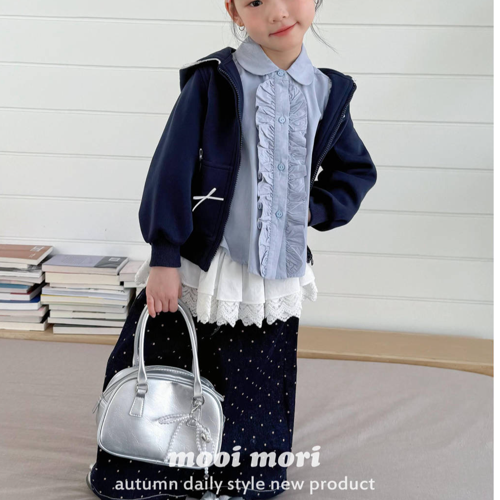 茉莉岛•25秋~蝴蝶结针织外套8879藏青7-7