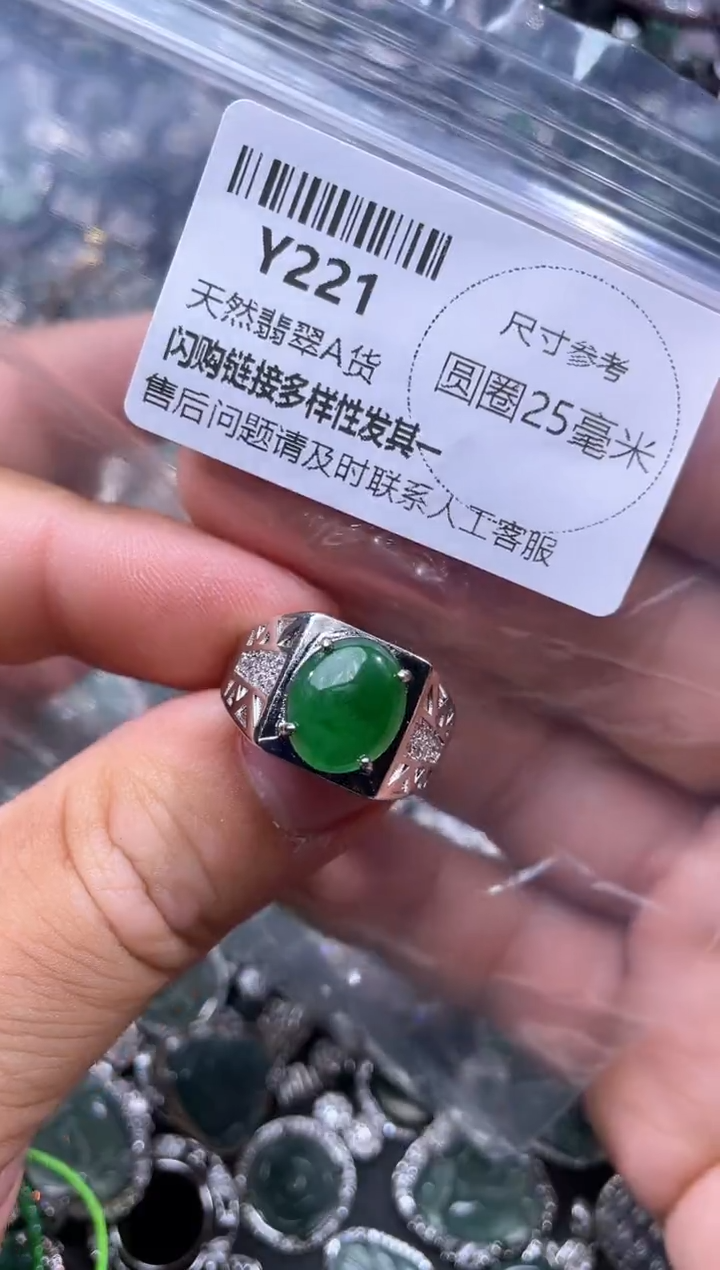 【闪购商品】翡翠颈饰未镶嵌Y221戒指