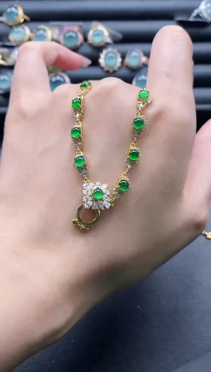 【闪购商品】翡翠戒指银S925镶嵌1111-