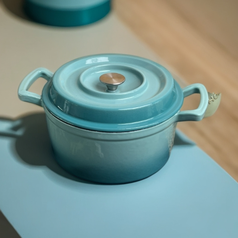 YODINE肴达人18cm大耳汤锅饭釜锅#铸铁珐琅厨房佳品美食美器搪瓷