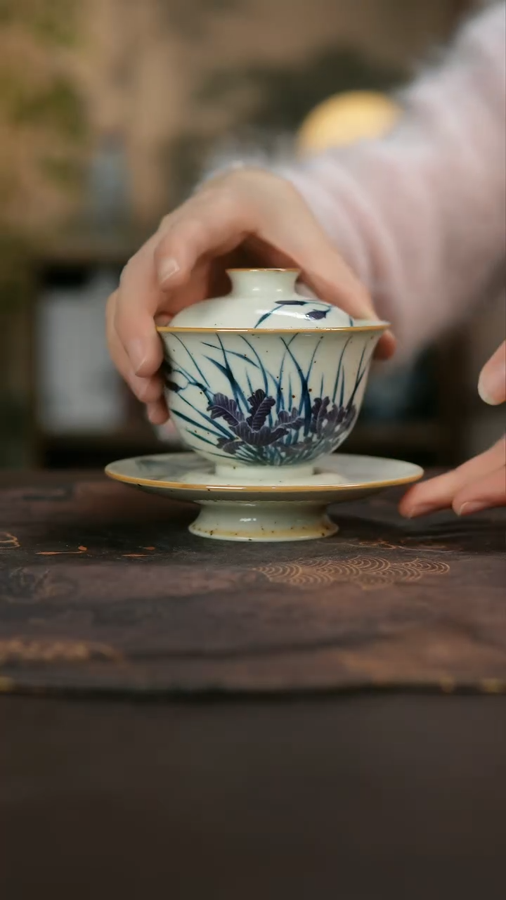 景德镇陶瓷杯碗柴烧多人