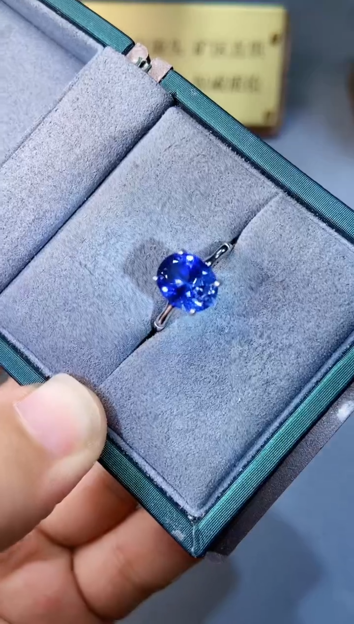 【闪购商品】蓝宝石戒指银S925镶嵌354