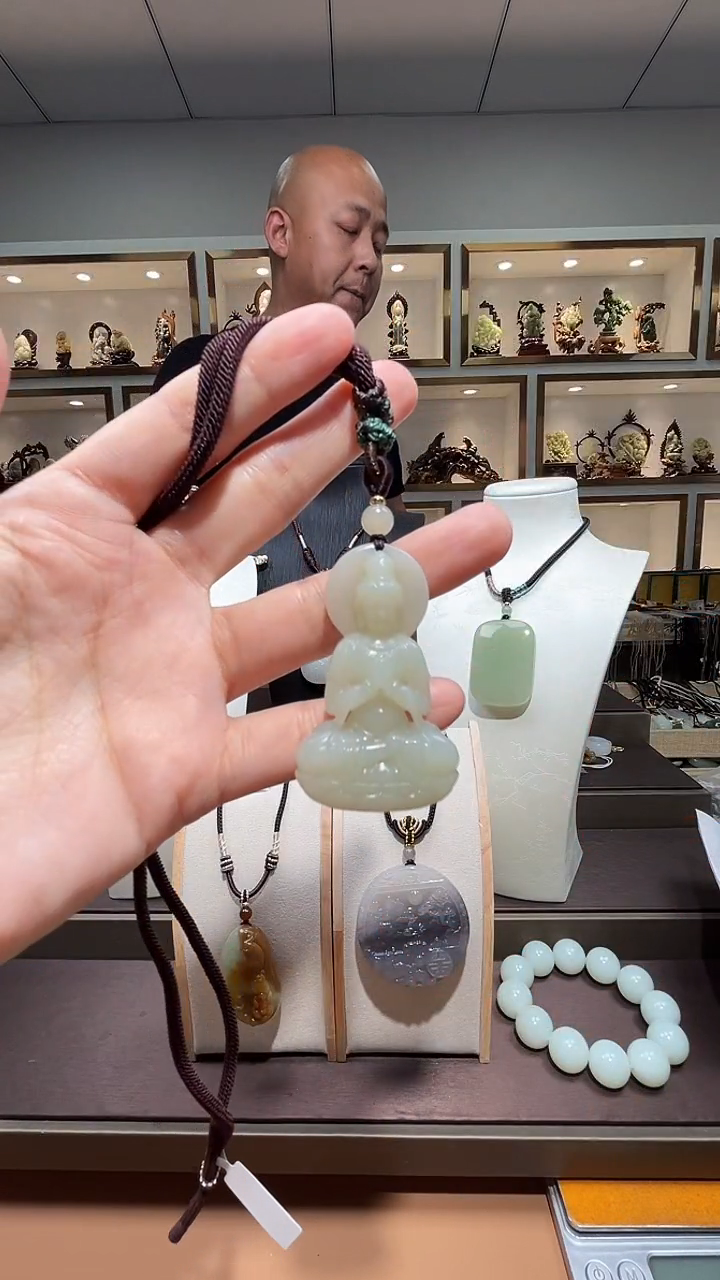 和田玉未镶嵌挂件1