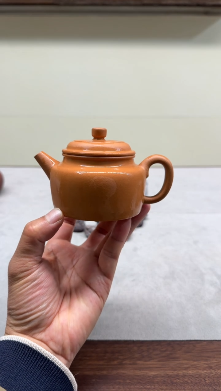 茶壶紫砂200CC黄金段半手封釉德钟