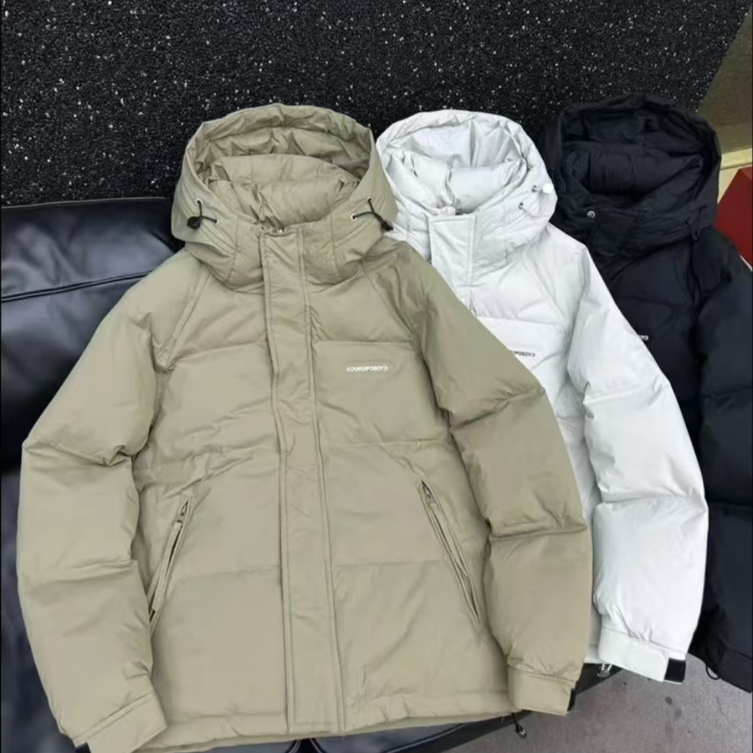 24383黑G-【剪标款】连帽工装保暖情侣加厚面包外套