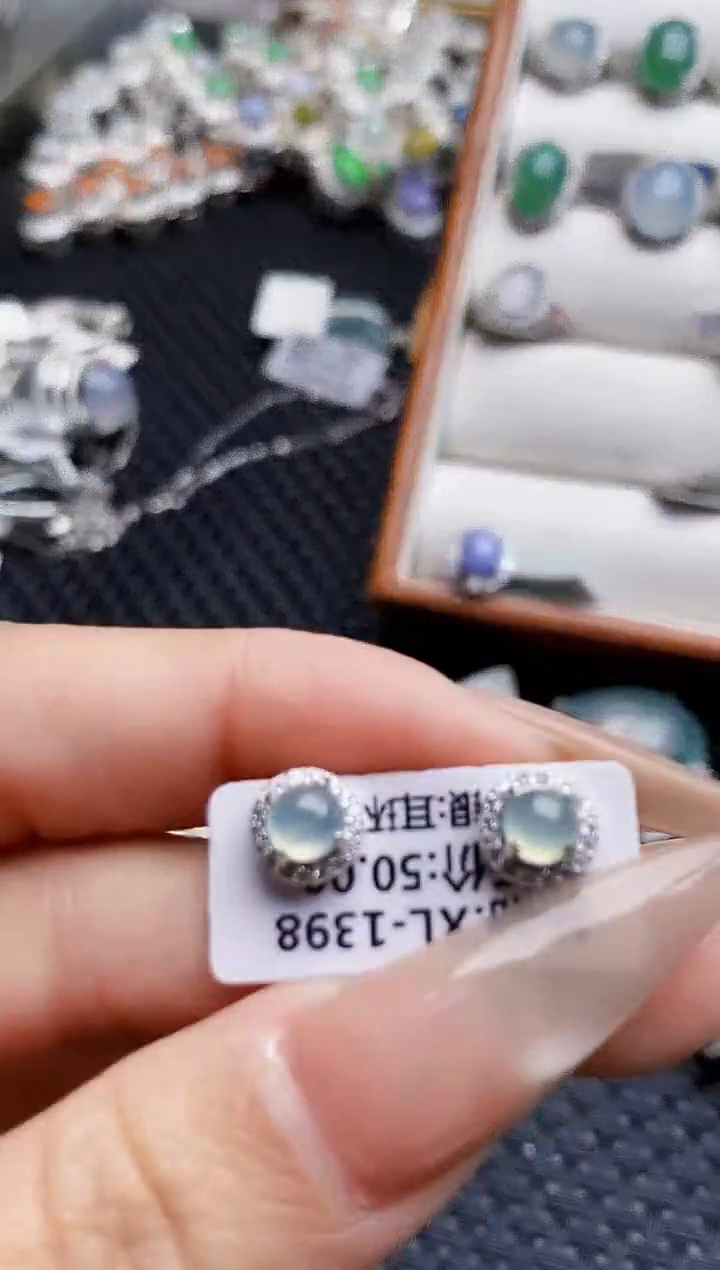 银S925镶嵌戒指翡翠5487