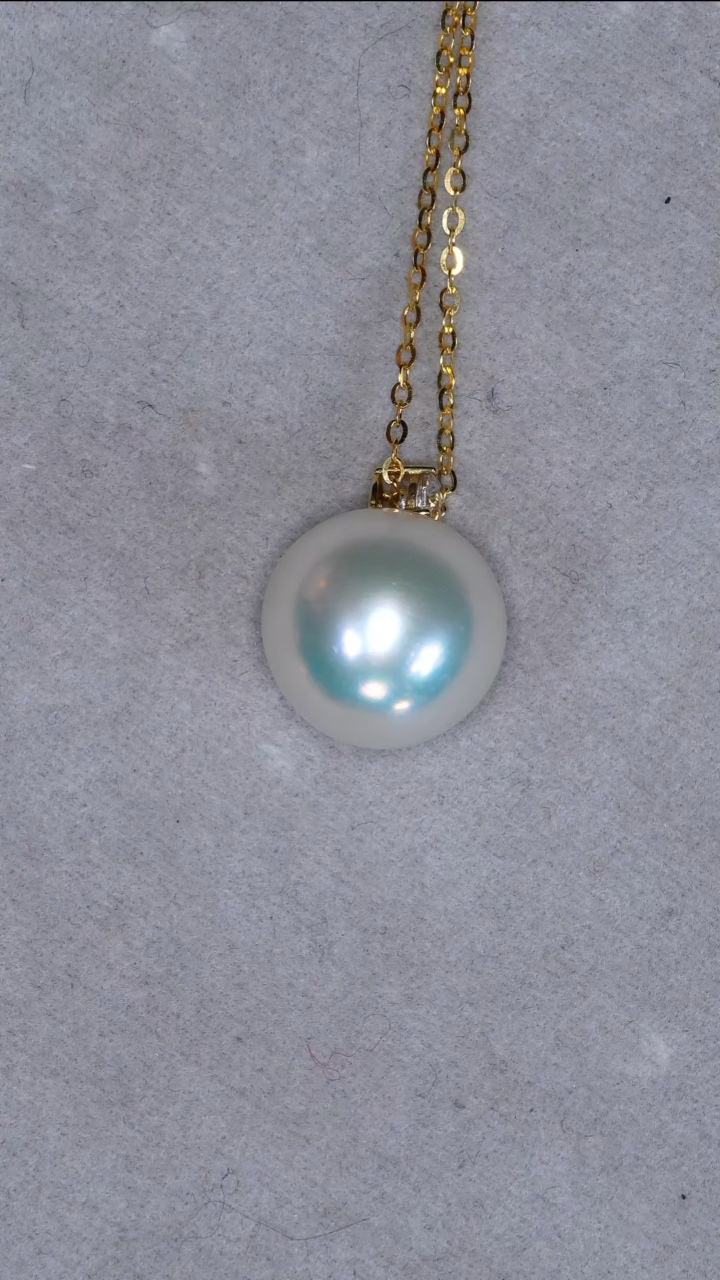 【闪购商品】淡水珍珠吊坠(赠链)银S925镶嵌11-12mm（赠s925银链）