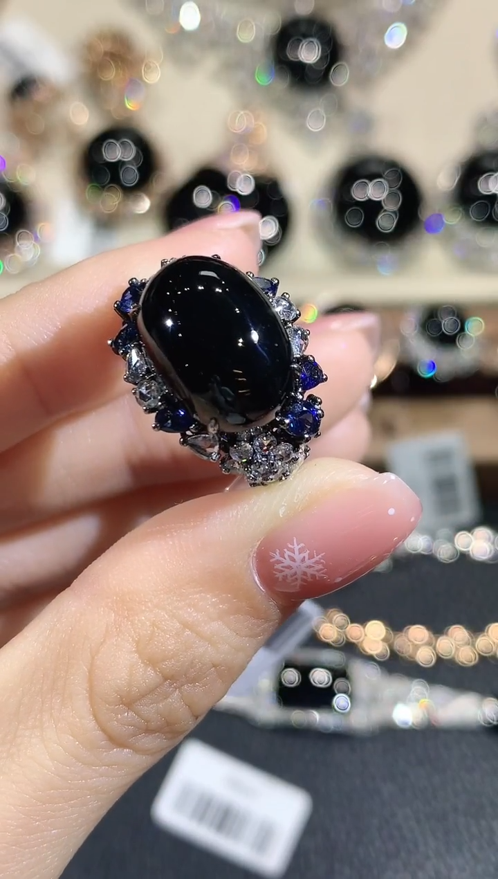 18K金镶嵌戒指翡翠C58翡翠