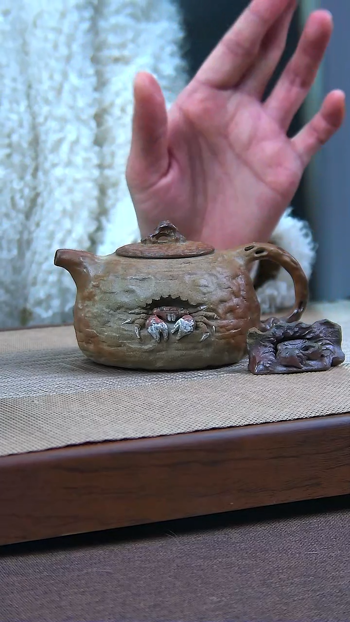 茶壶紫砂原矿老段泥螃蟹供春