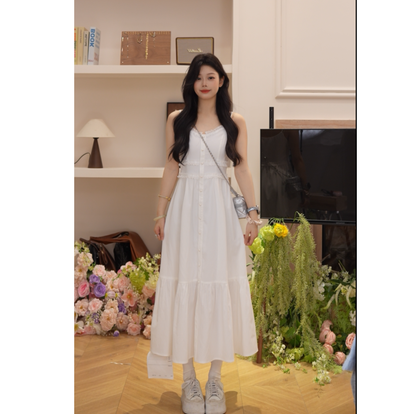 曾小咸 甜美法式仙女裙海边A字连衣裙Z252LQY1299