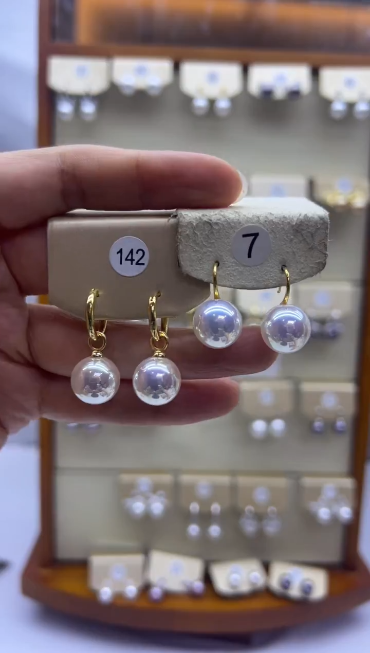 未镶嵌耳饰淡水珍珠7+142