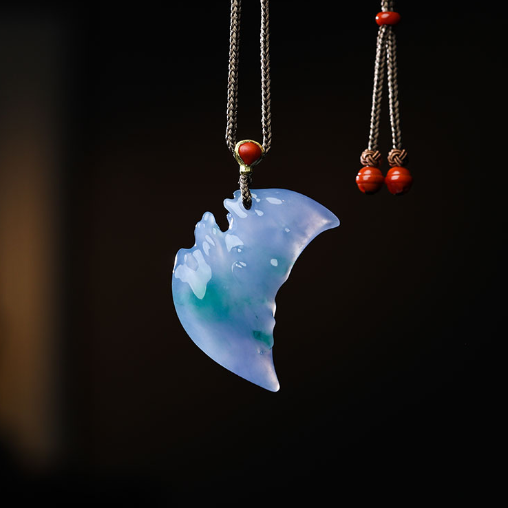 【庄家翡翠】奔赴浩瀚 天然翡翠挂件雕刻翡翠吊坠项饰定制收藏送礼