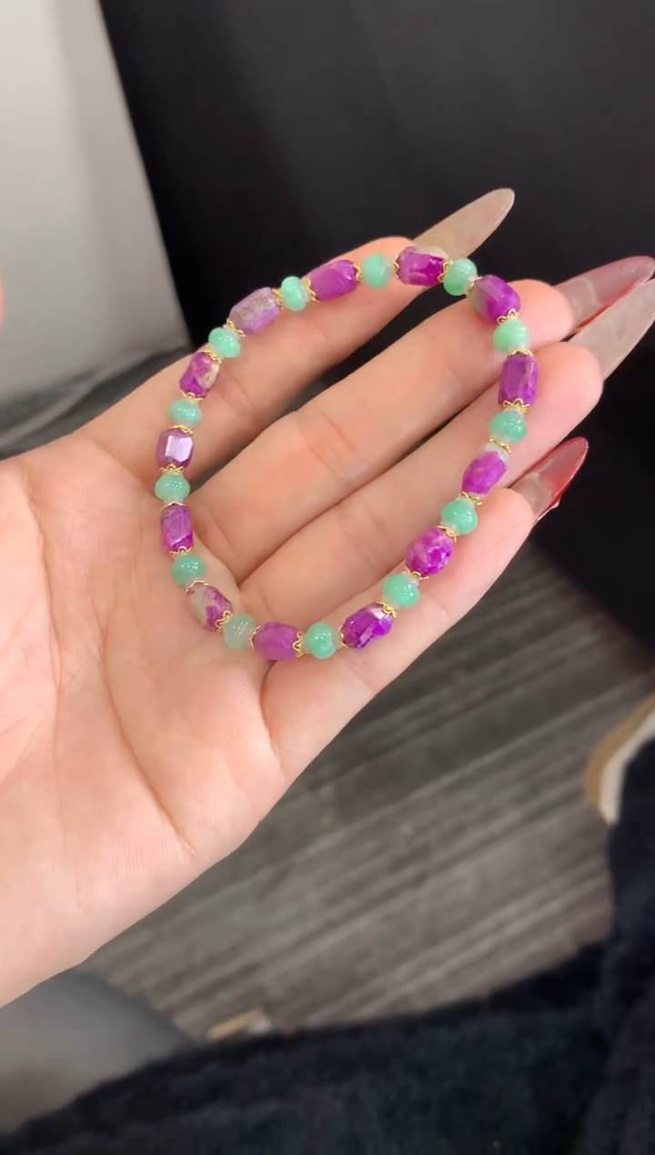 【闪购商品】苏纪石（舒俱来）.18K金镶嵌舒俱来手串