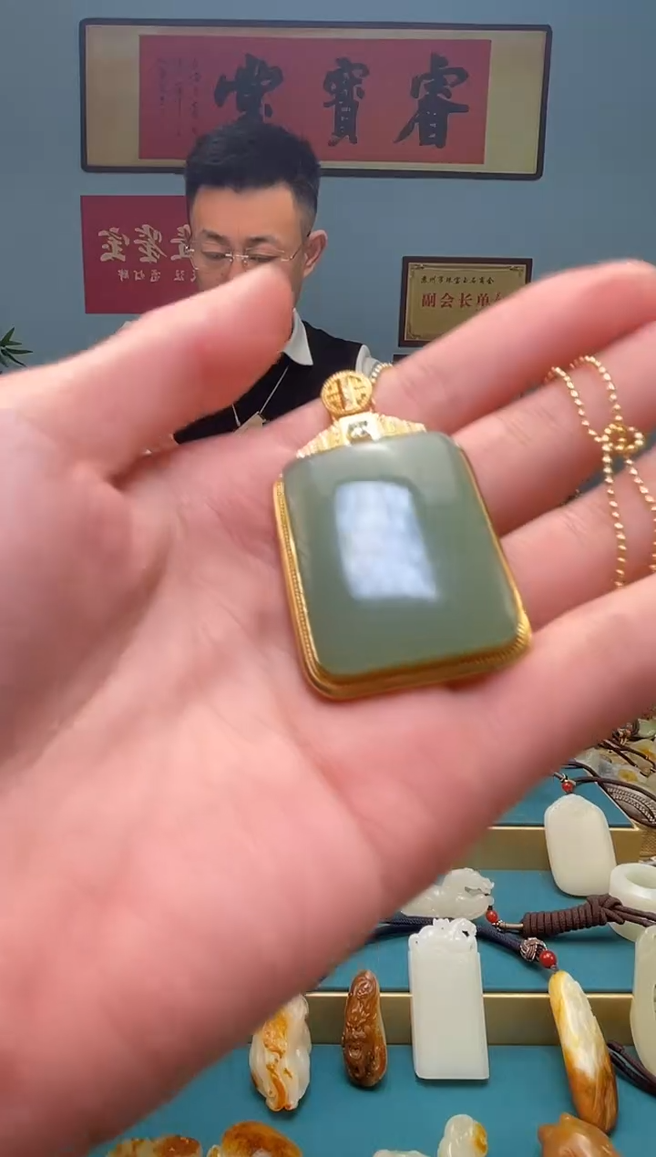 【闪购商品】和田玉颈饰银S925镶嵌吊坠多样性 发货拍一发一