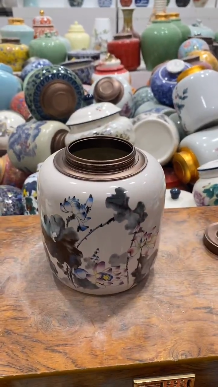 摆件陶茶叶罐密封罐储存罐