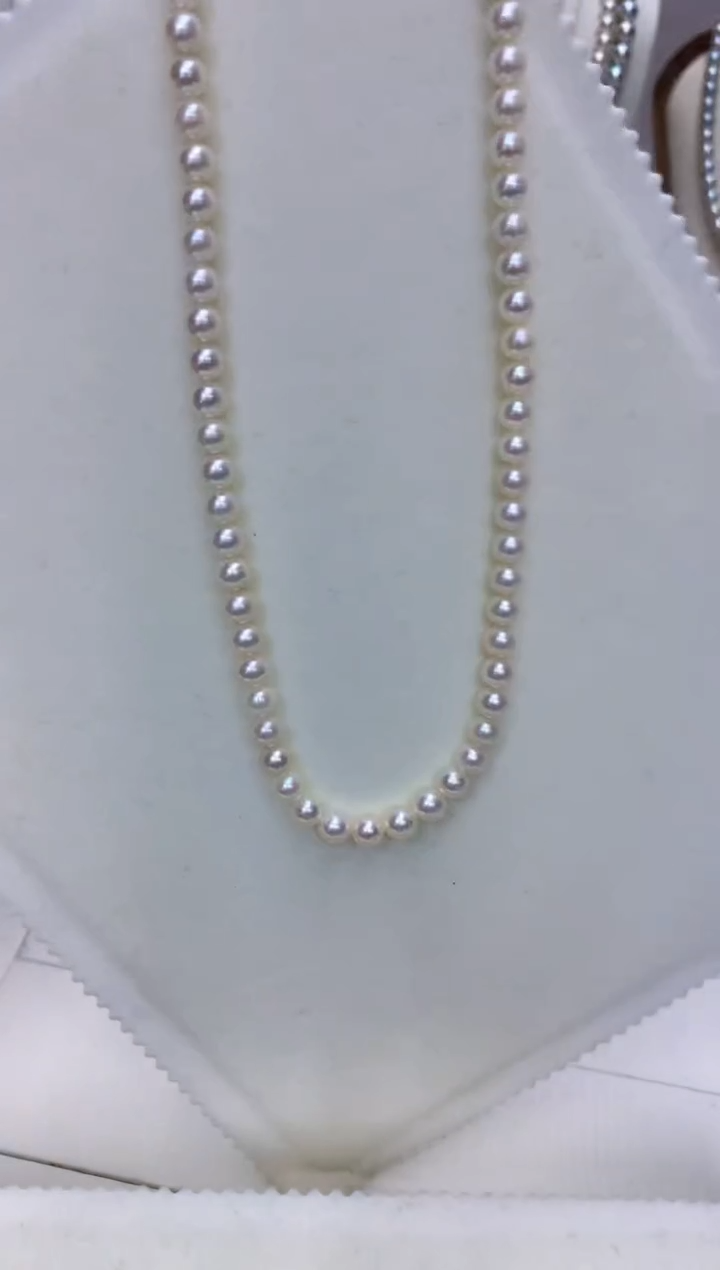 【闪购商品】海水珍珠饰品银S925镶嵌6-7满珠链