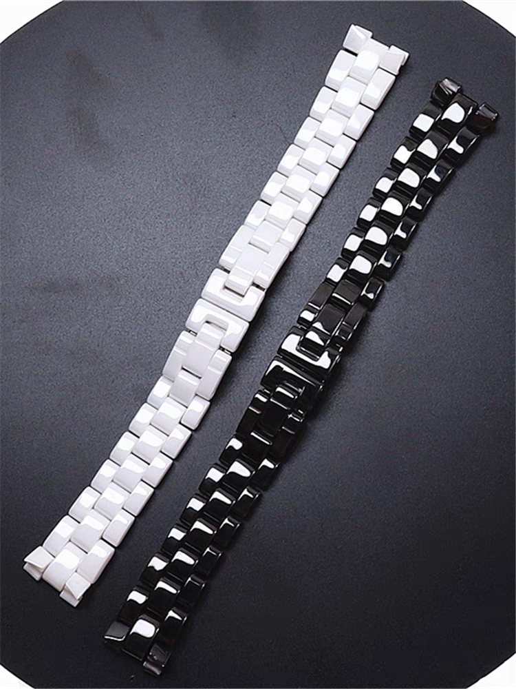 10【J12】表带黑白色陶瓷表带男女情侣通用