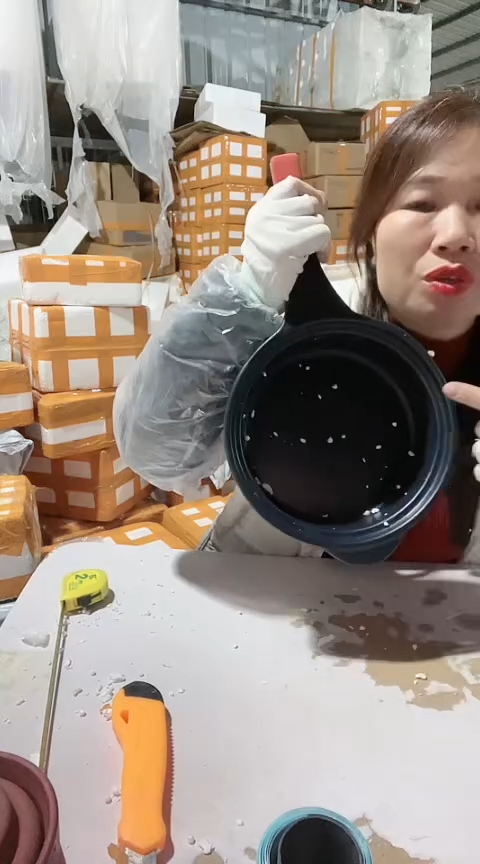 【闪购商品】瑕疵不圆蓝色手把锅