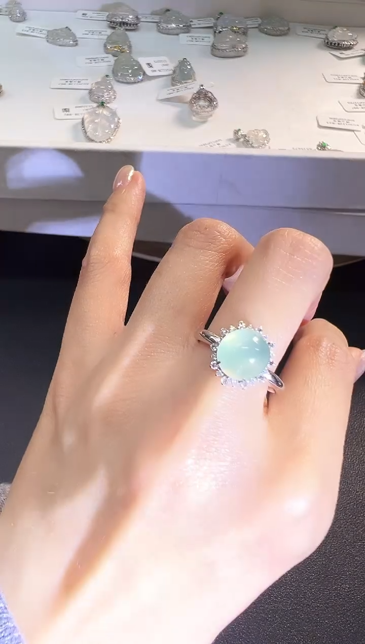 18K金镶嵌戒指翡翠KGJH1128-003