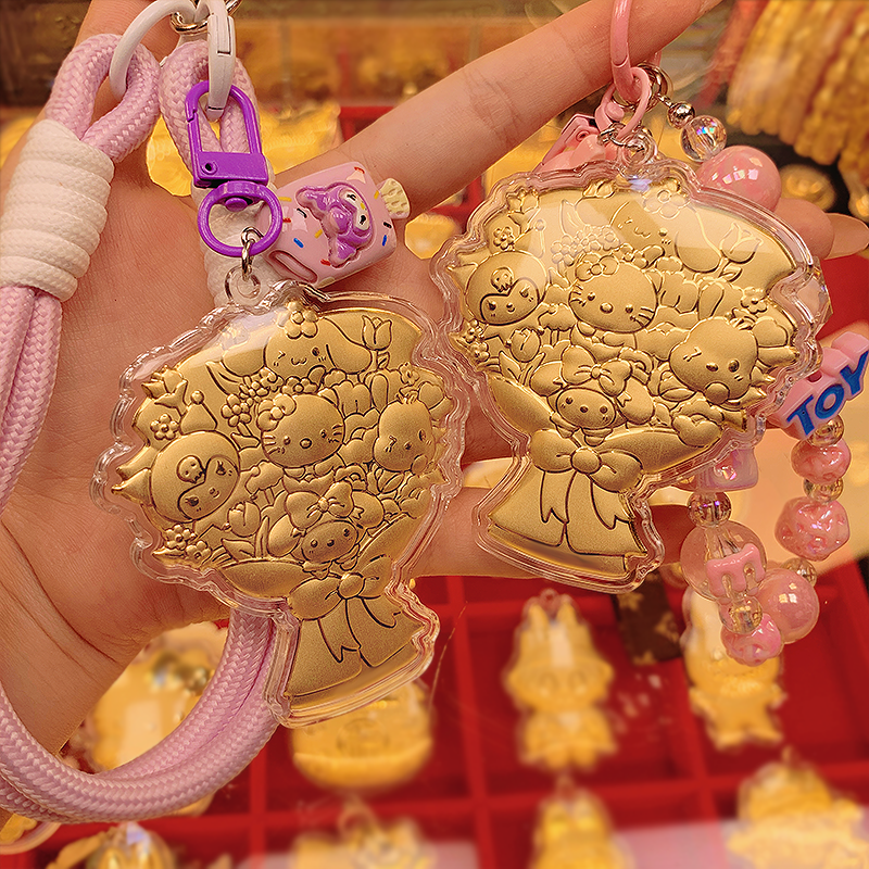 新款三丽花束挂件 手机包包挂 可爱卡通钥匙扣  情人节生日送礼物