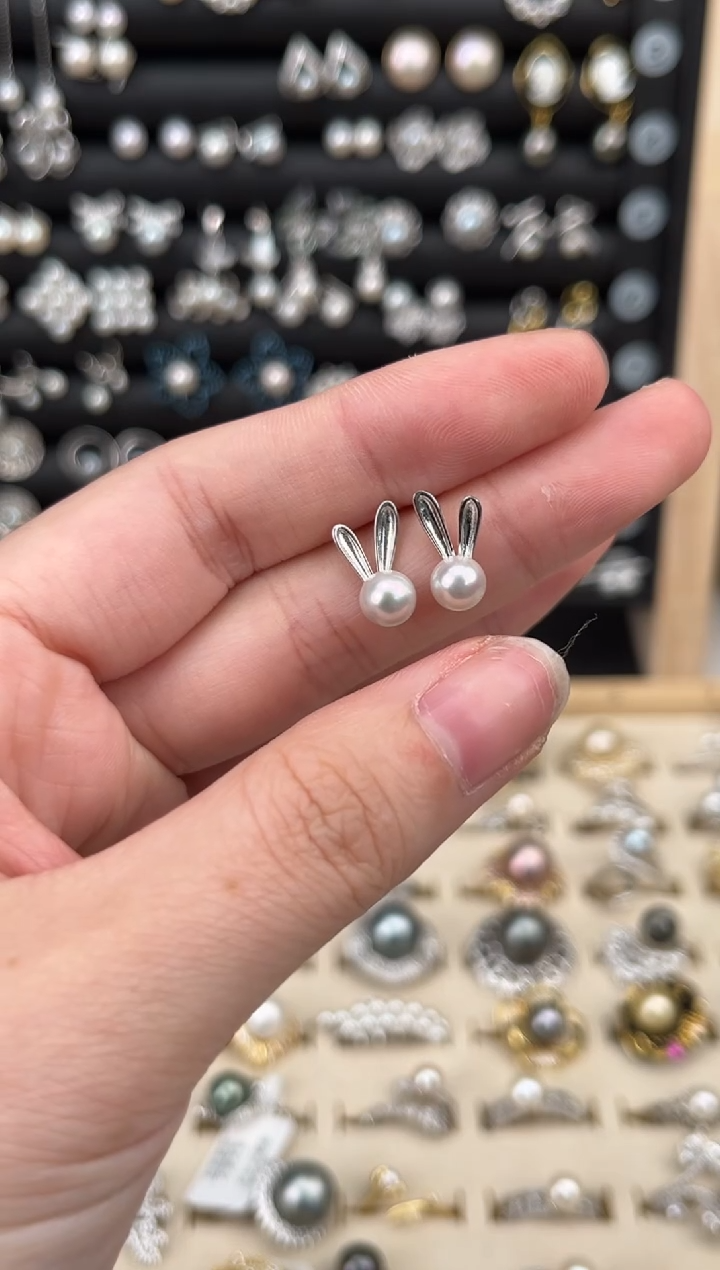 【闪购商品】海水珍珠耳饰银S925镶嵌S925海水耳饰（微瑕）