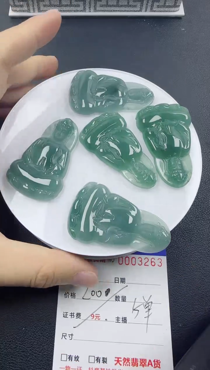 【闪购商品】翡翠颈饰未镶嵌素衣观音多样性发其一