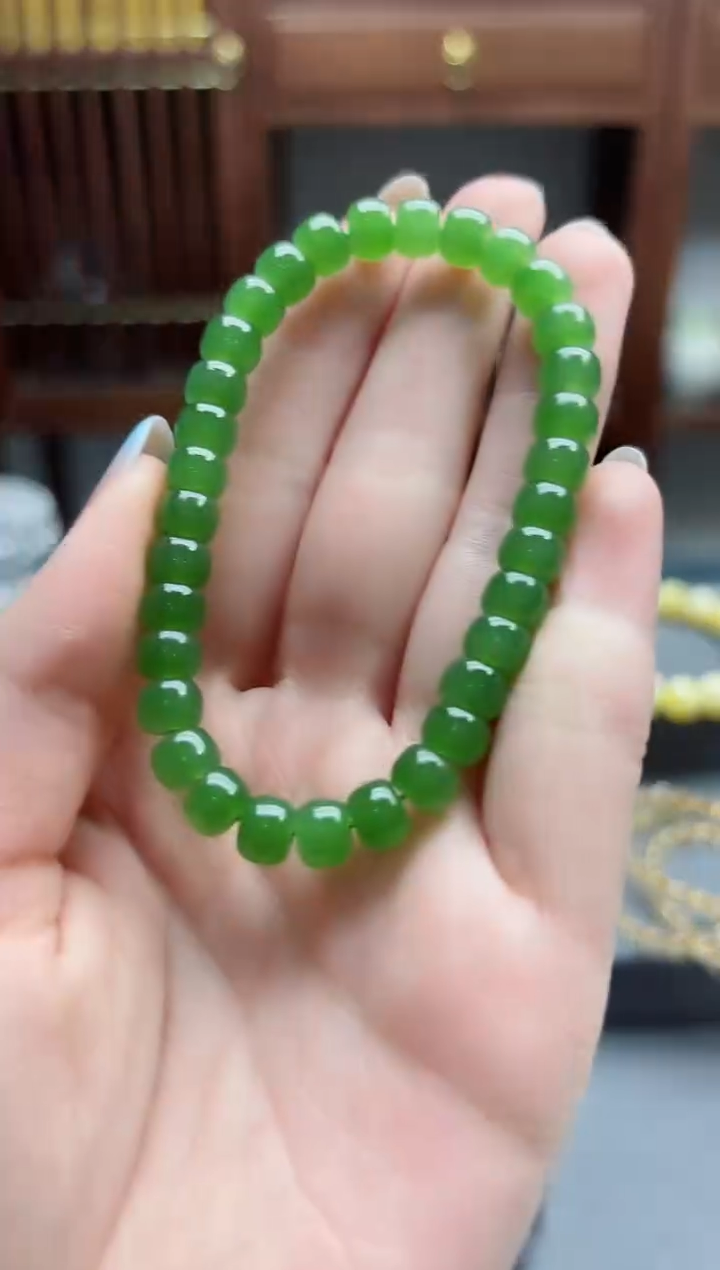 【闪购商品】和田玉手串未镶嵌碧玉手串*1 XEZB