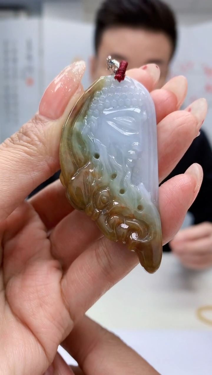 【闪购商品】定制翡翠未镶嵌4990MM-毛货挂件123赠珠链