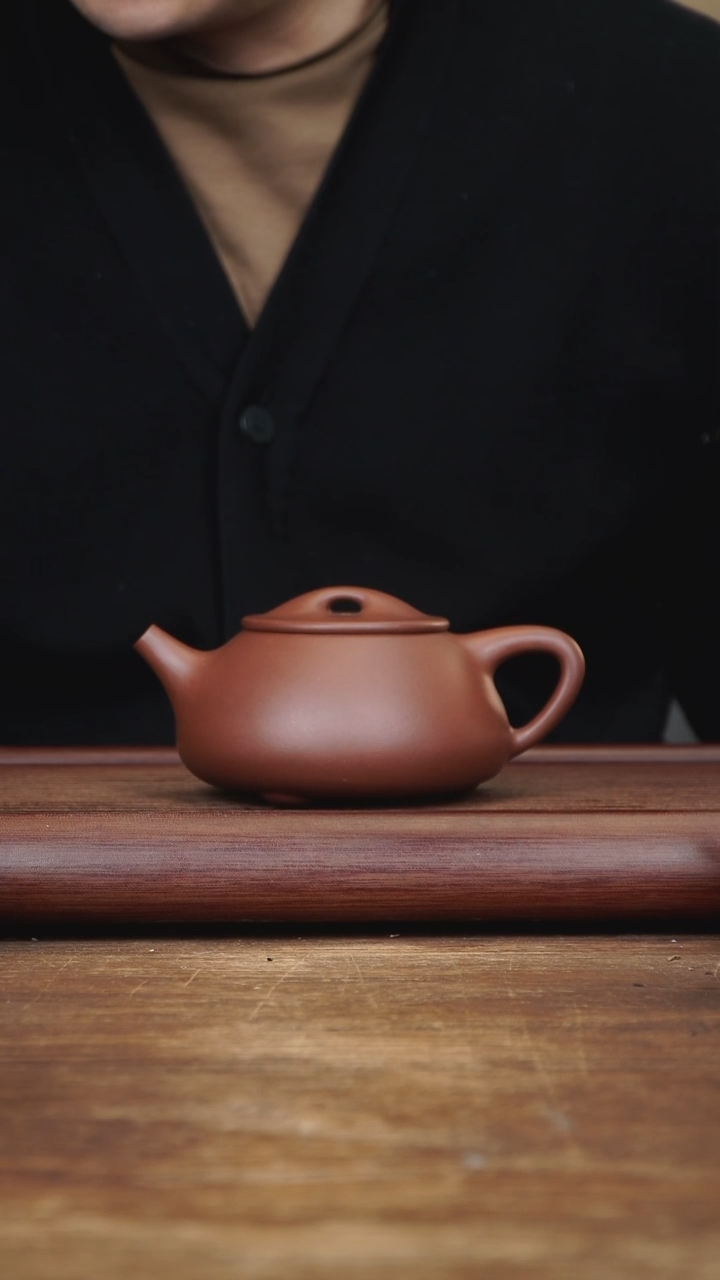 【闪购商品】紫砂茶壶350ml JMZ景舟石瓢 紫泥