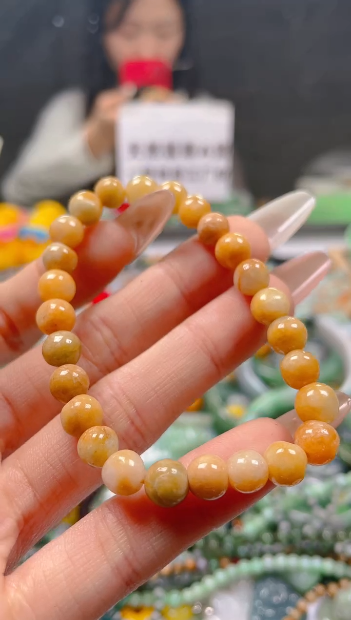 【闪购商品】翡翠颈饰未镶嵌7-8MM/P/翡翠A货一图一物