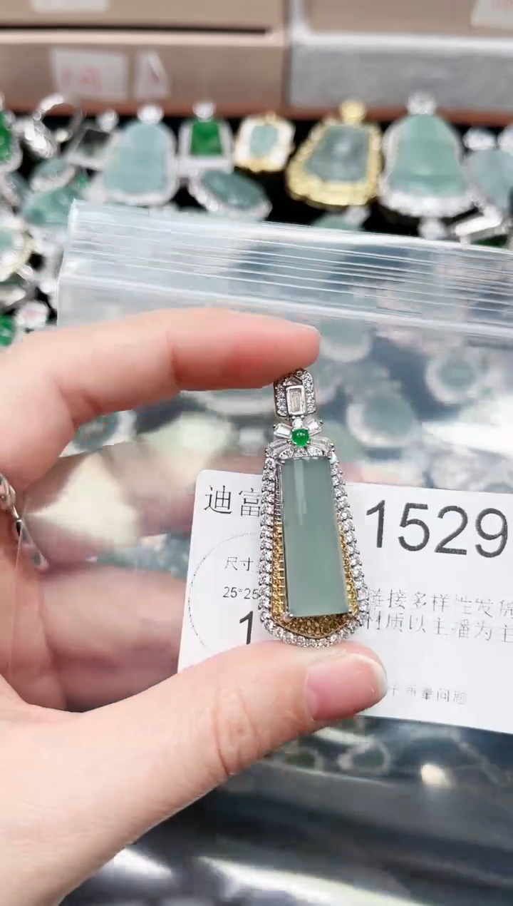 【闪购商品】翡翠颈饰未镶嵌1529赠皮绳