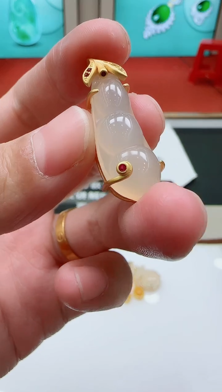 未镶嵌颈饰玛瑙/玉髓LX玛瑙豆子吊坠GLL-多样性发其一