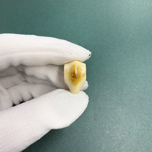 H5474天然猛犸牙 蓝眼 鲨鱼背三通 支持鉴定 假一罚四