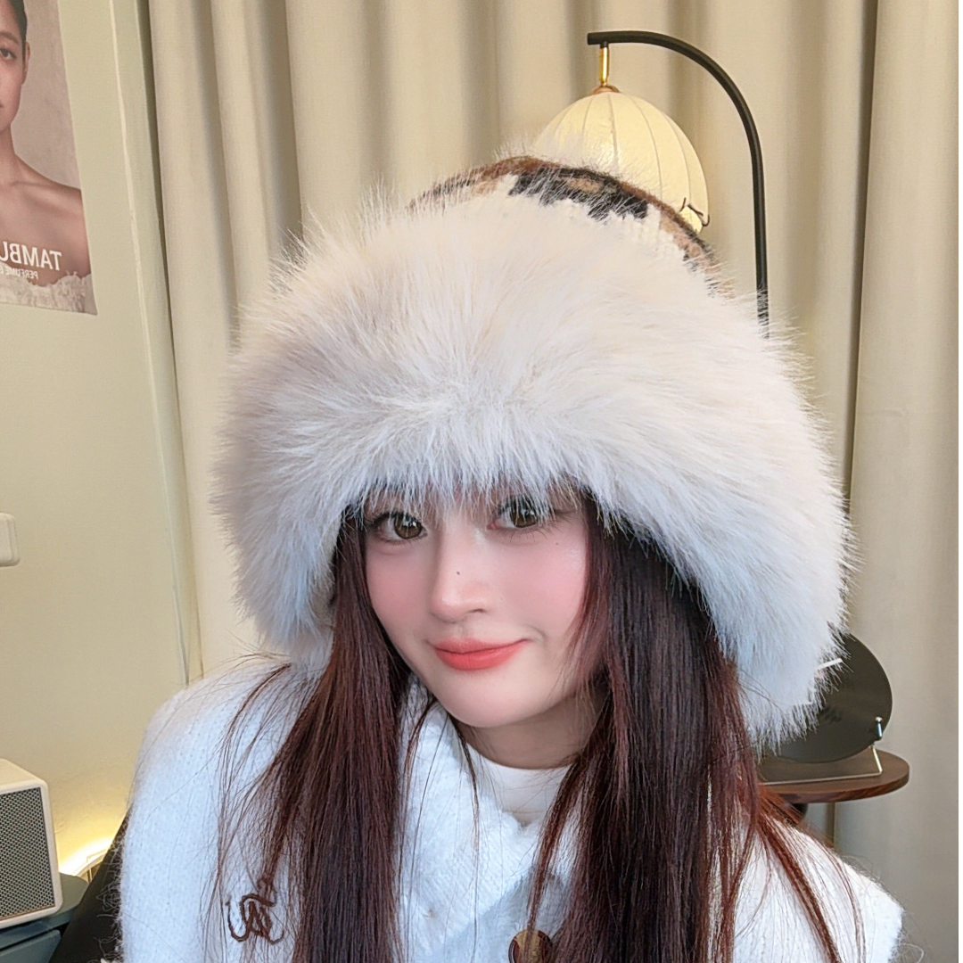 【加大加厚】针织帽子女冬季费尔岛大头围显脸小保暖加绒护耳雷锋帽