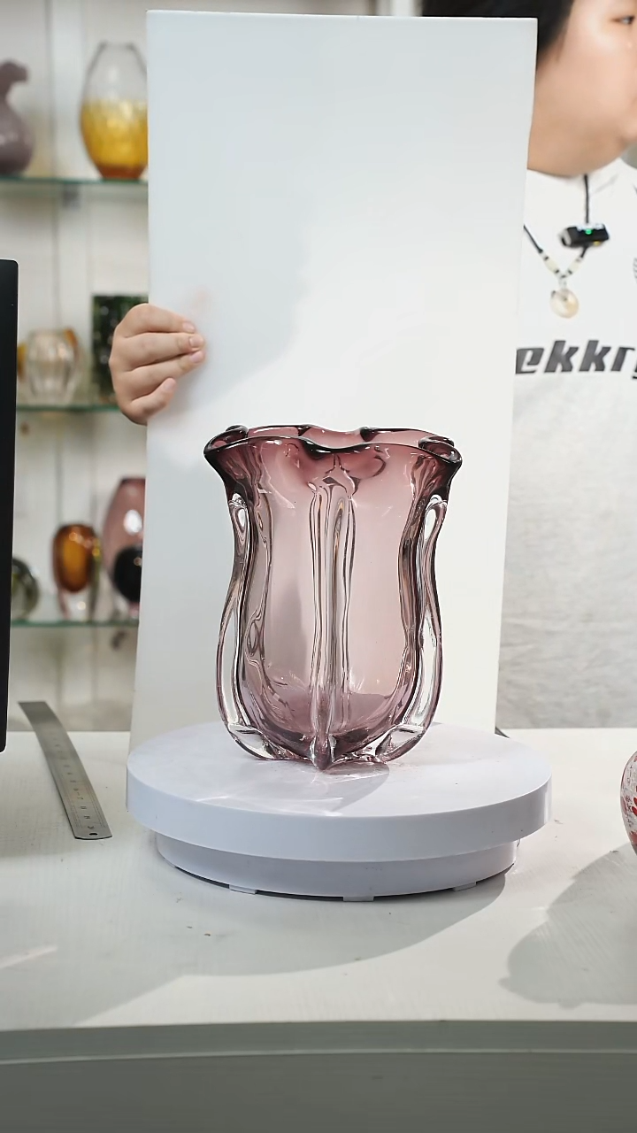 25高轻奢琉璃花器福利正常手工痕迹