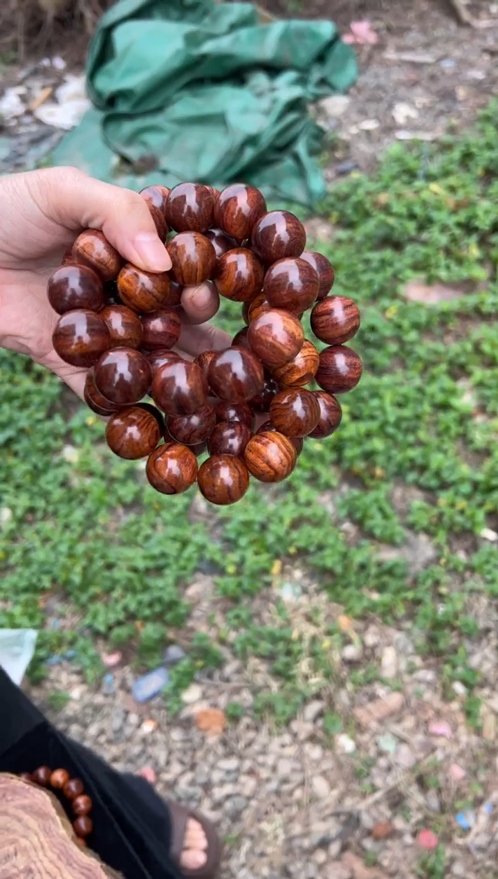 黄花梨/降香黄檀A001紫油梨2.0圆珠手串66多样性发一