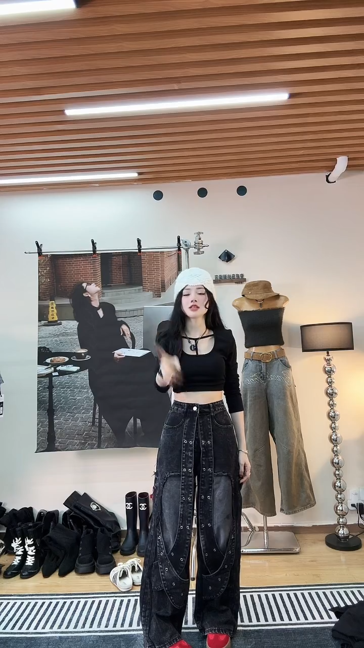 2025变成岛屿孤品拼手速款牛仔裤M码