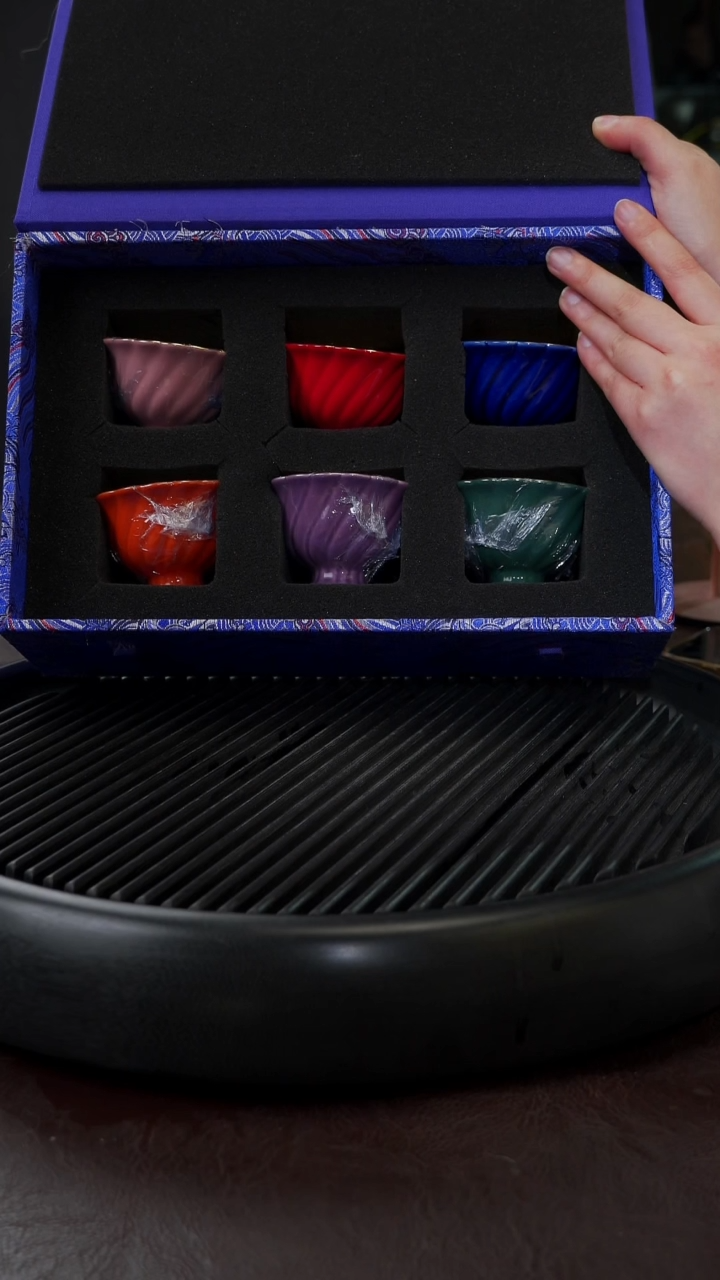 【闪购商品】杯【宜景窑鎏金】6只丁香花套组