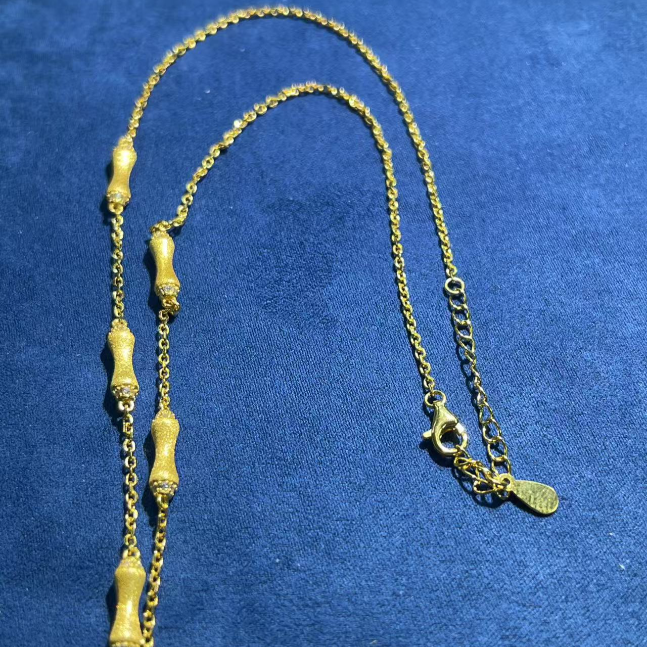 s9249黄色竹节项链多样性发货